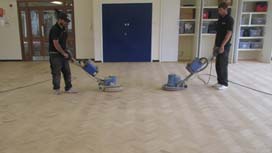 Sanding a school floor | South London Floor Sanding